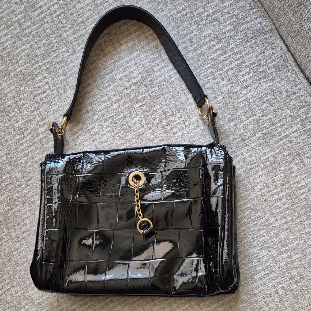 Yves SAINT Laurent, River Gauche,patent Leather Catwalk Flap Bag - Picture 2 of 11